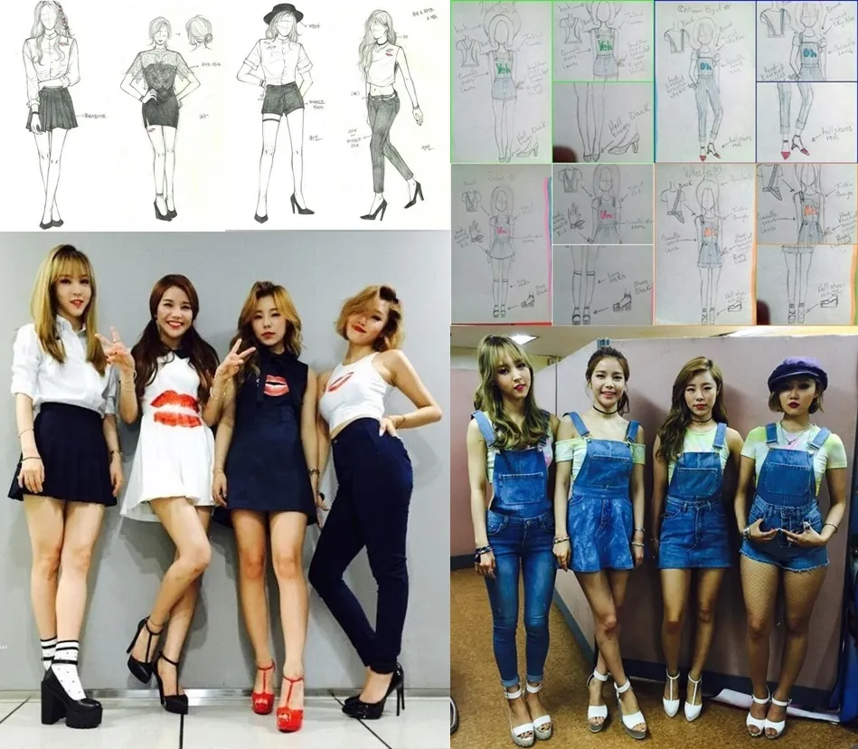 Bentuk kostum rancangan fans yang dipakai MAMAMOO di panggung musik. ©netizen buzz