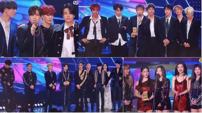 Beberapa pemenang di MAMA 2017 © MNet