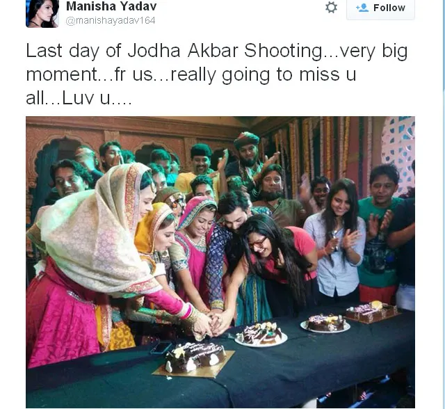 Ini dia kicauan Manisha Yadav yang mengungkap berakhirnya 'Jodha Akbar' @twitter.com/manishayadav164