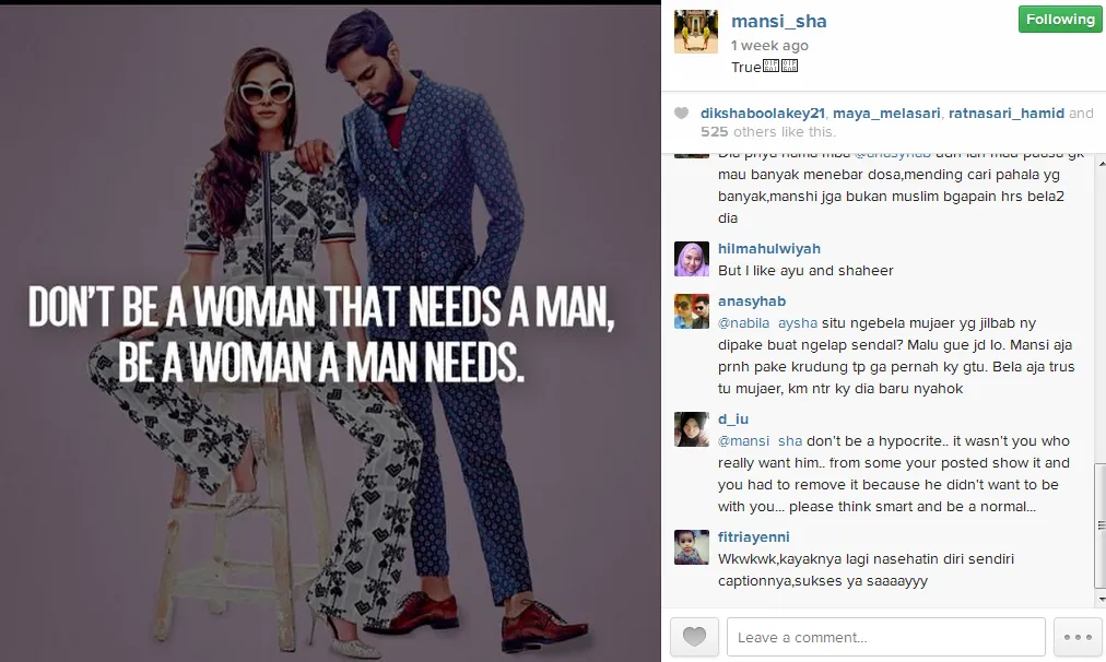 Quotes Mansi Sharma yang dihujat netizen. @instagram/mansi_sha