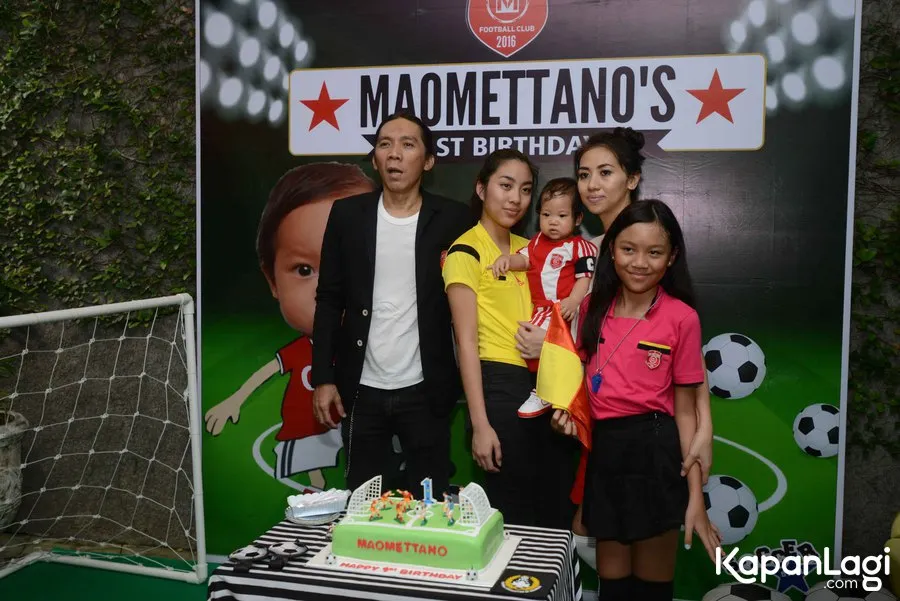 Bimbim dan Reny dalam acara ultah Maomettano © Muhammad Akrom Sukarya