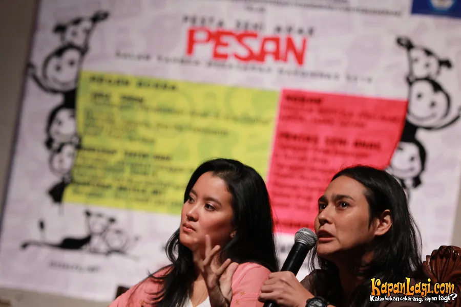 Marcella dan Ine berbicara soal pendidikan anak di era digital. @KapanLagi.com®/Agus Apriyanto