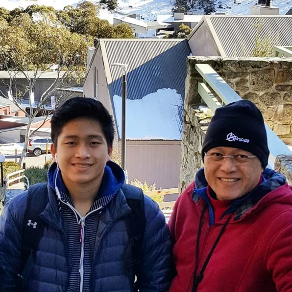 Mario Teguh dan Marco, anaknya dari pernikahan kedua