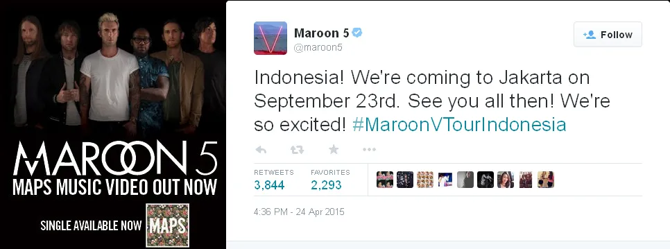 © Maroon 5/twitter