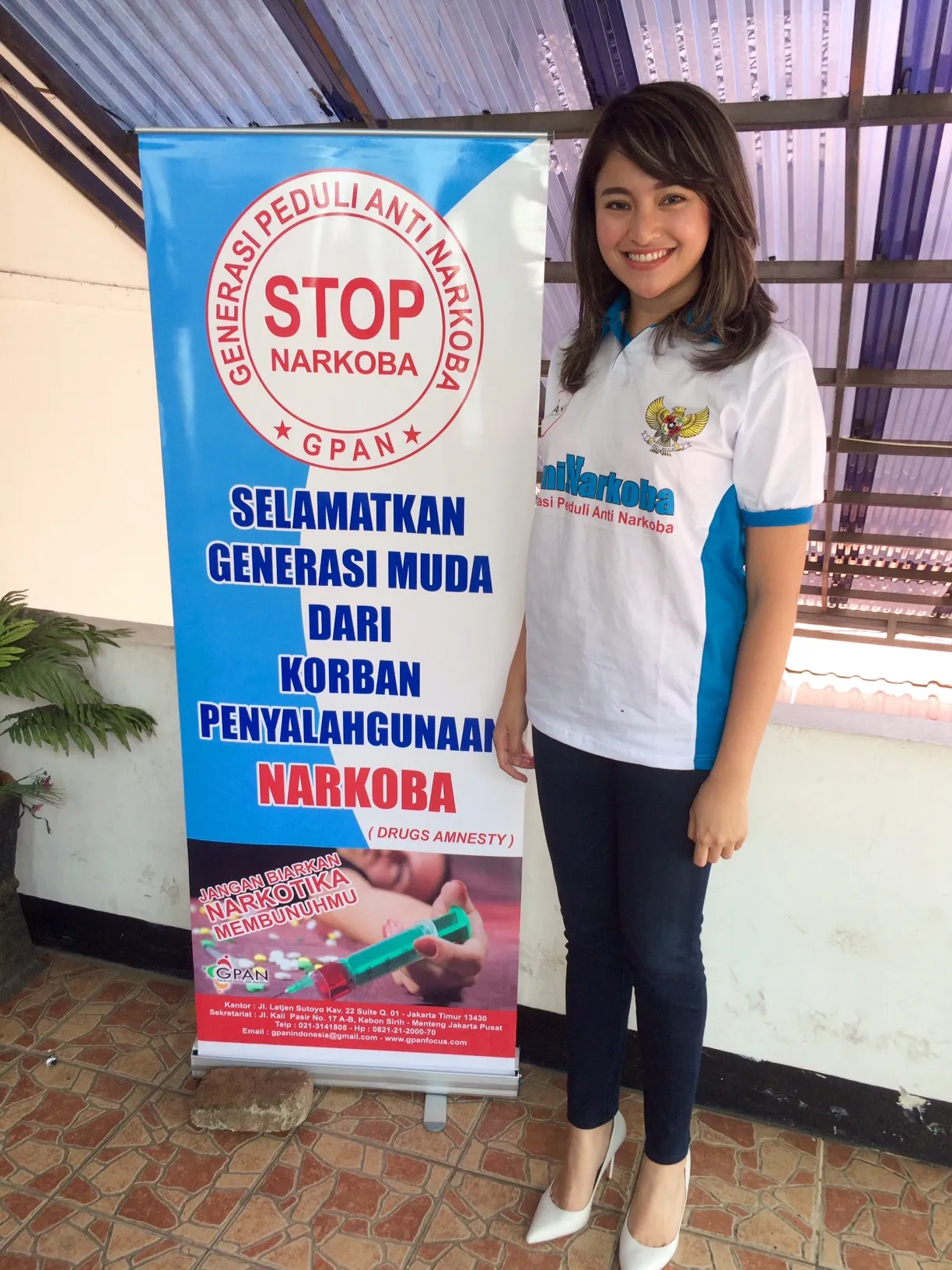 Marshanda ajak anak muda agar punya aktivitas agar tak terjerat narkoba ©KapanLagi.com®/Sahal Fadli