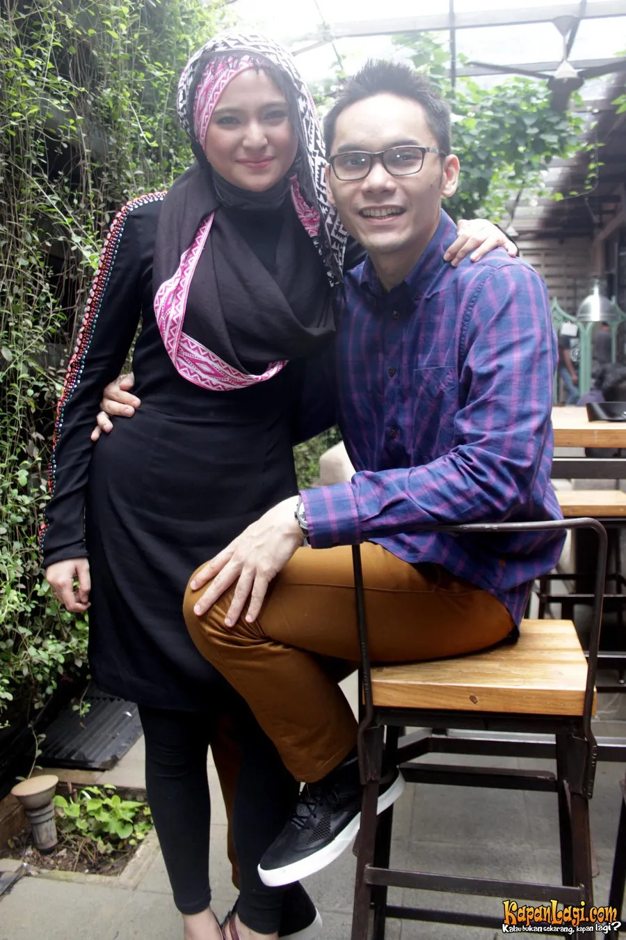 Marshanda dan Ben Kasyafani saat perilisan single 'Kamu' ©KapanLagi.com/Muhammad Rasyad