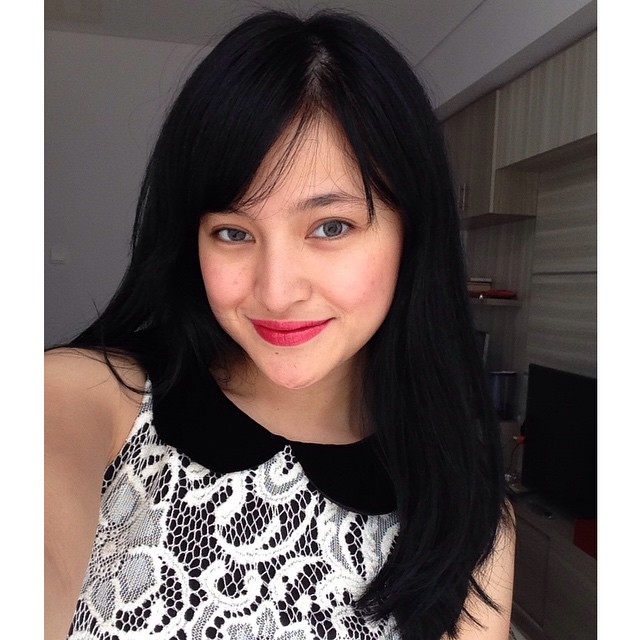 Marshanda terlihat lebih fresh dengan rambut hitam. ©instagram Marshanda