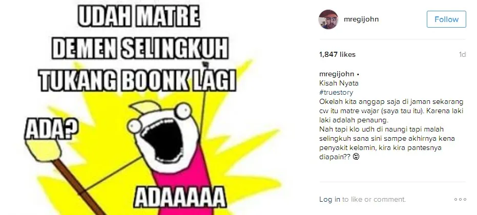 Egi tuduh Marshanda sakit kelamin © instagram.com/mregijohn