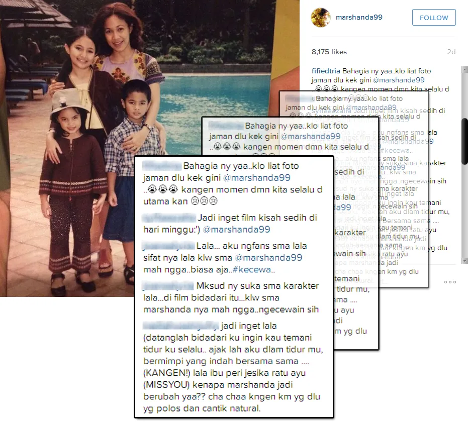 Foto jadul Marshanda, kangen? © Instagram/@marshanda99