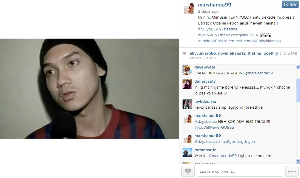 Marshanda posting foto Egi John / © Instagram