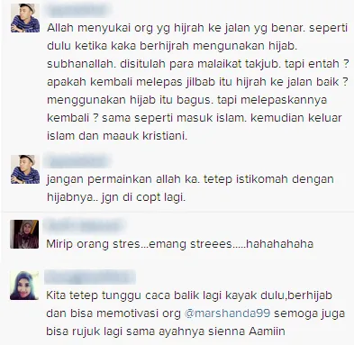 Komentar miring netizen mengenai foto Marshanda / © Instagram