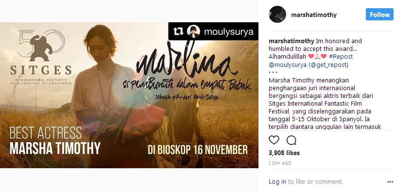 Congrat Marsha! © Instagram/marshatimothy