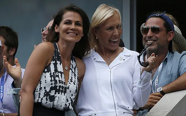 Martina dan tunangannya, Julia Lemigova @telegraph