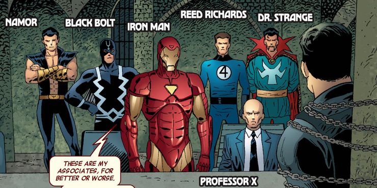 Avengers Illuminati Group. © Marvel Comic