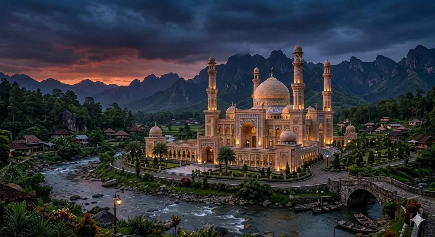 masjid megah - image by AI