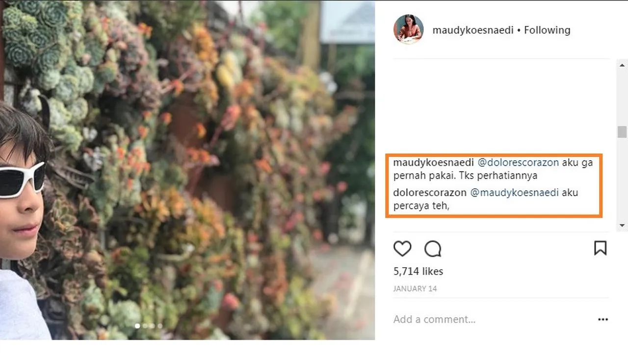 Tanggapan Maudy Koesnaedi (credit: via liputan6.com)