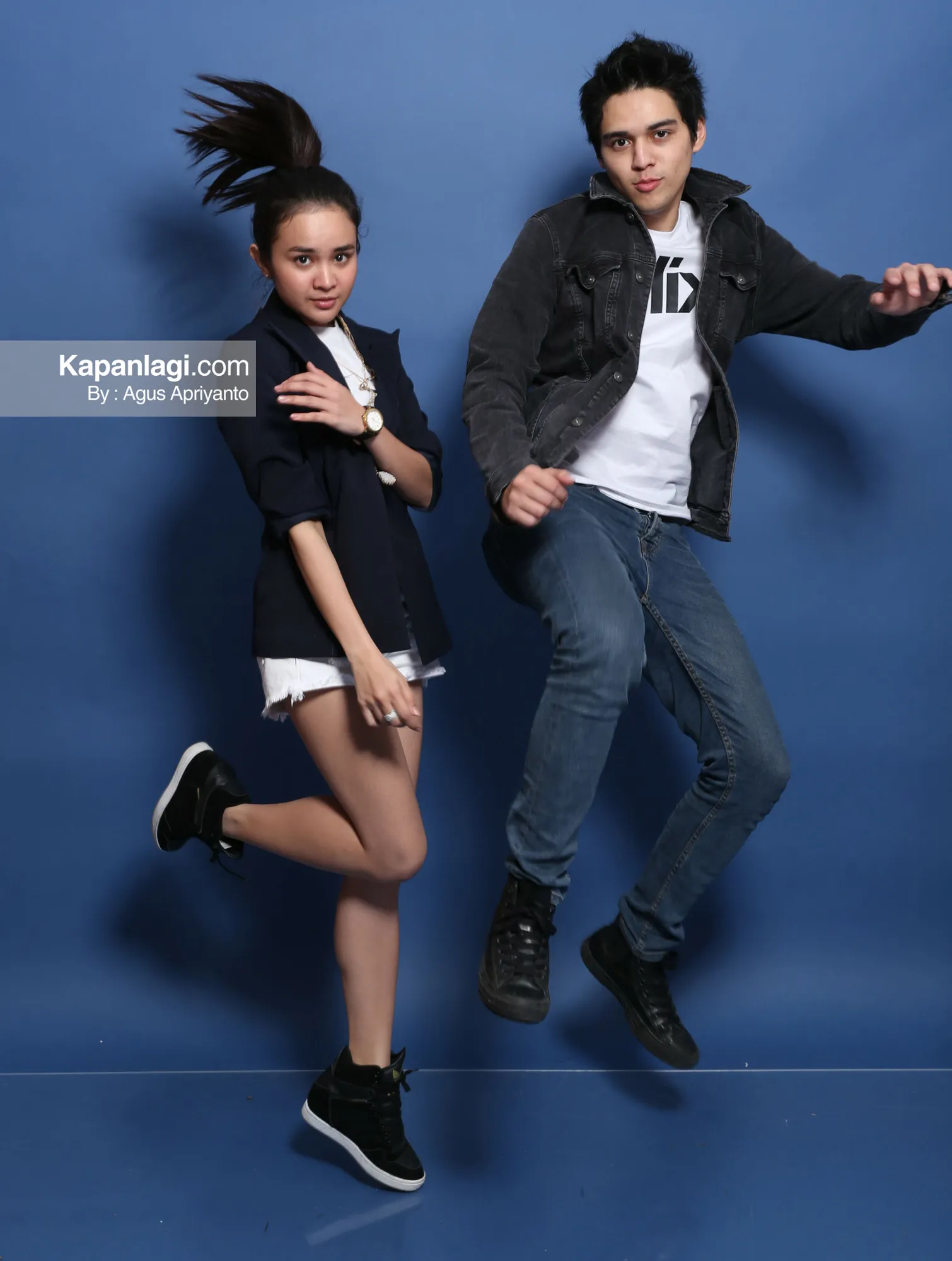 Michelle Ziudith dan Maxime Bouttier © Kapanlagi/Agus Apriyanto