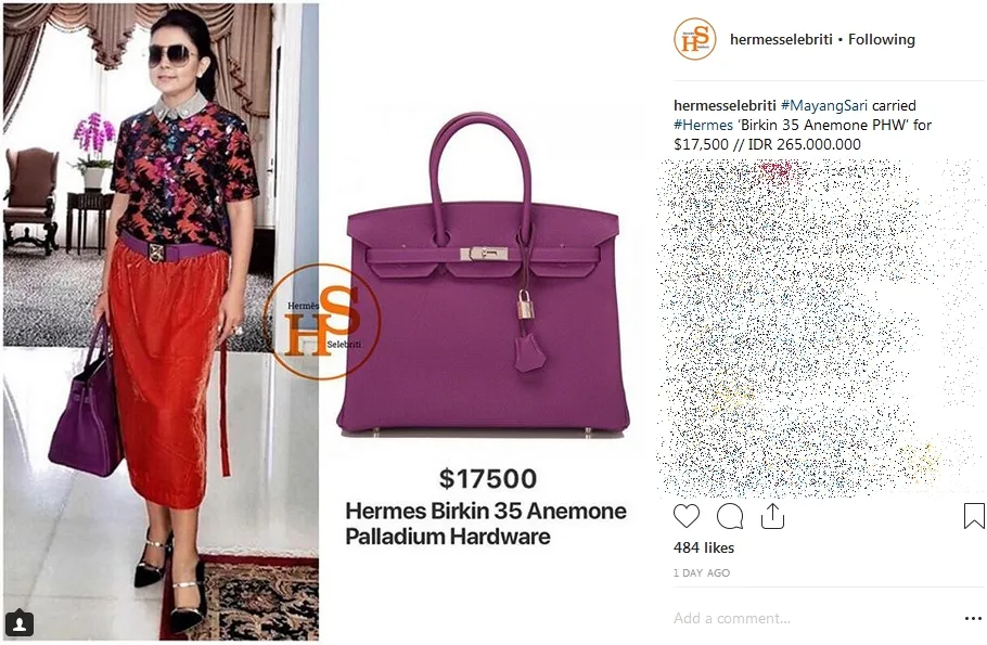 Mayangsari ©instagram.com/hermesselebriti