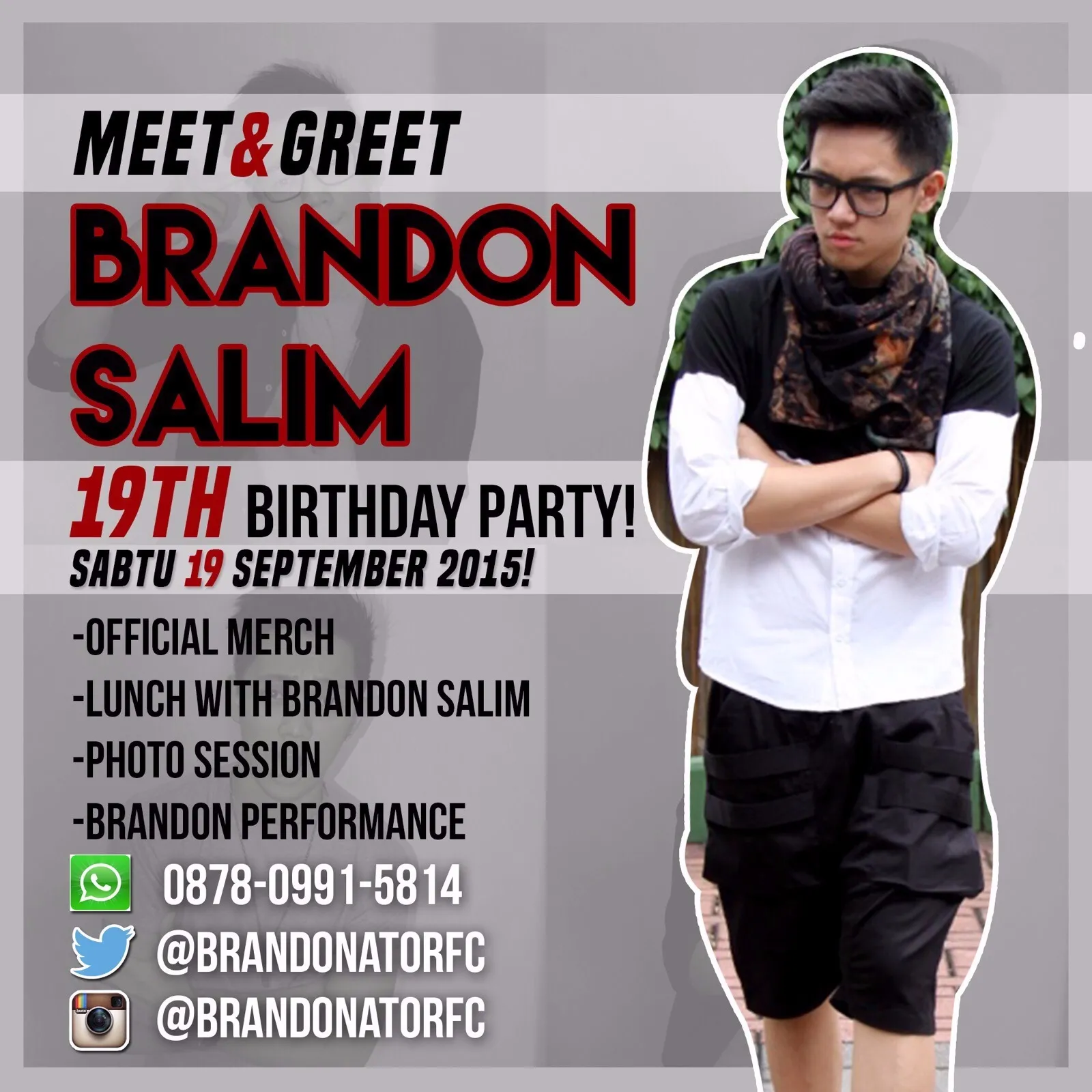 Mau kasih ucapan selamat ulang tahun langsung pada Brandon Salim? Ini caranya © KapanLagi.com