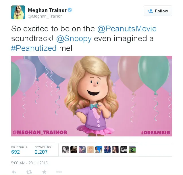 Meghan Trainor @foto: Official Twitter Meghan Trainor