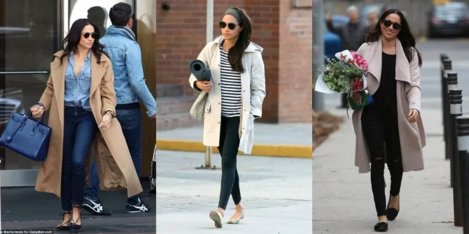 Coat menjadi busana wajib Meghan saat berpergian © Daily Mail
