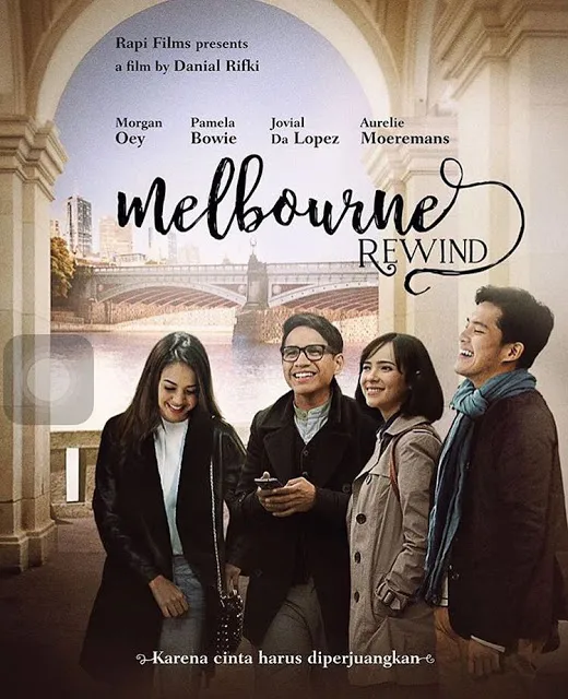 Aurelie Moeremans dan Morgan Oey dalam film MELBOURNE REWIND yang dirilis tahun 2016 © Rapi Film
