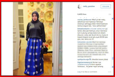 Melly tampak lebih langsing / © Instagram