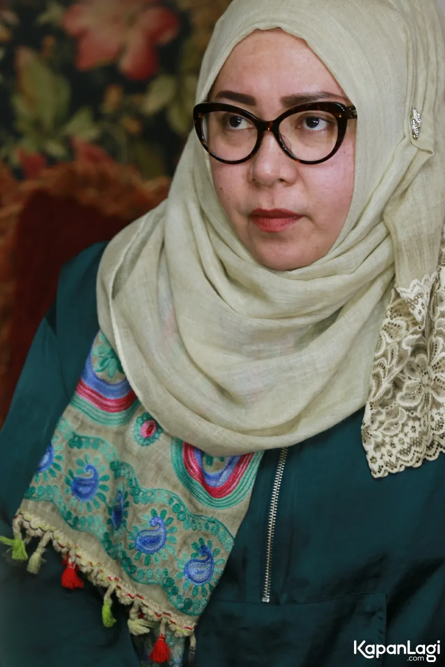 Melly mengungkap trauma yang dihadapi anak-anak Palestina di pengungsian. Cr: KapanLagi.com/Agus Apriyanto