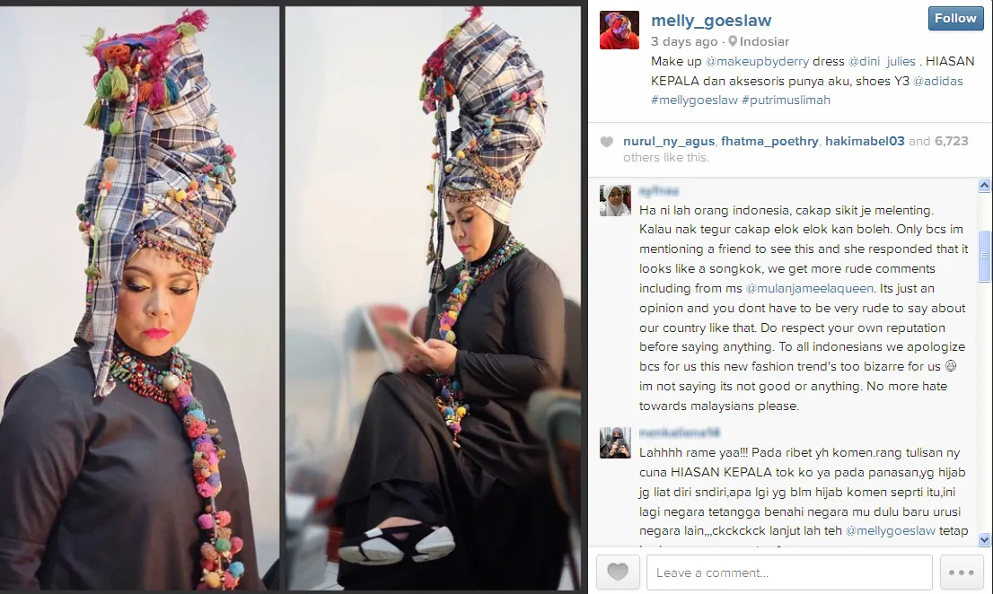 Foto Melly yang memantik adu mulut / © Instagram