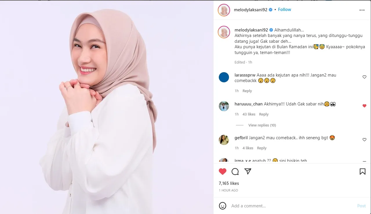 Credit via Instagram/melodylaksani92