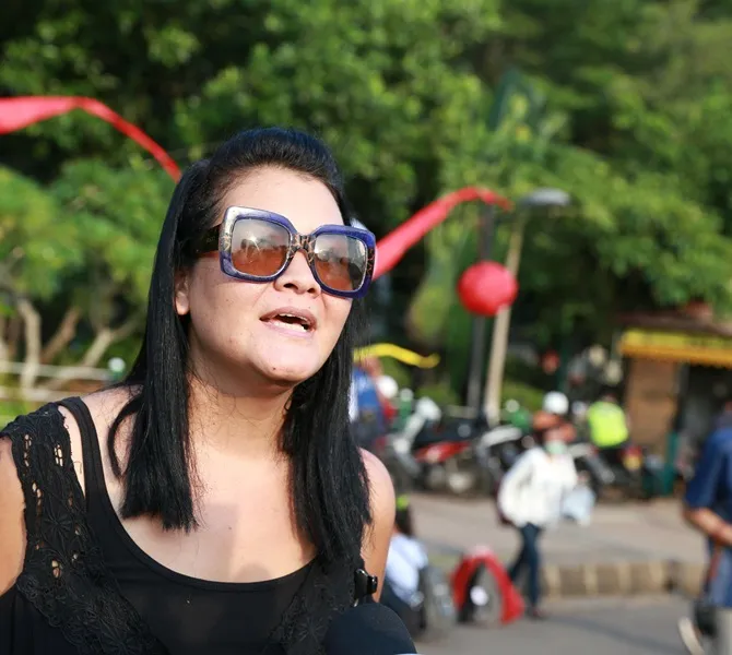 Melanie harap Jokowi ingat akan janji-janji kampanyenya. © KapanLagi.com/Agus Apriyanto