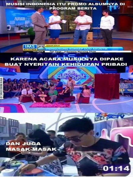 Meme tayangan musik televisi saat ini © Instagram.com/prof.herp