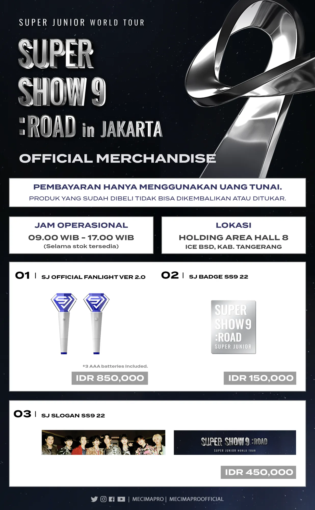 Official Merch SUPER SHOW 9 : ROAD credit: twitter.com/mecimapro