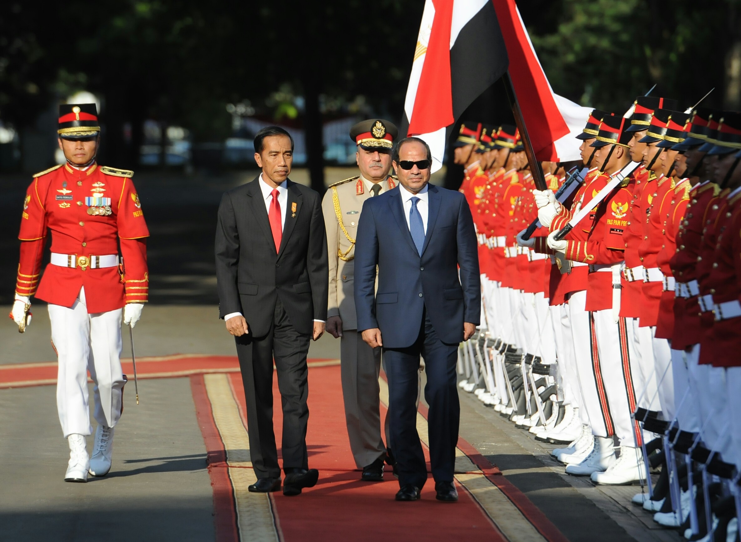 Presiden Mesir juga pernah mengunjungi Indonesia di era Jokowi pada September 2015 lalu tapi tak seheboh Raja Salman © Sekretariat Kabinet Negara