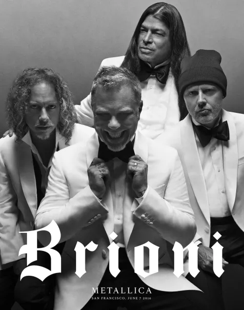 Terinspirasi Queen, Metallica berpose sebagai brand ambassador untuk jajaran koleksi terbaru Brioni © businessoffashion.com/Brioni