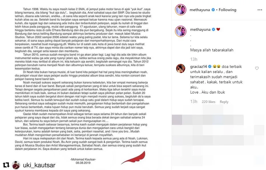 Gracia Indri Ikut Komentar