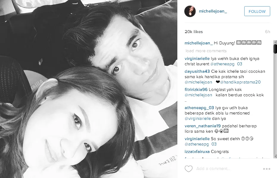 Michelle dan Chris jadian? © Instagram/michellejoan_