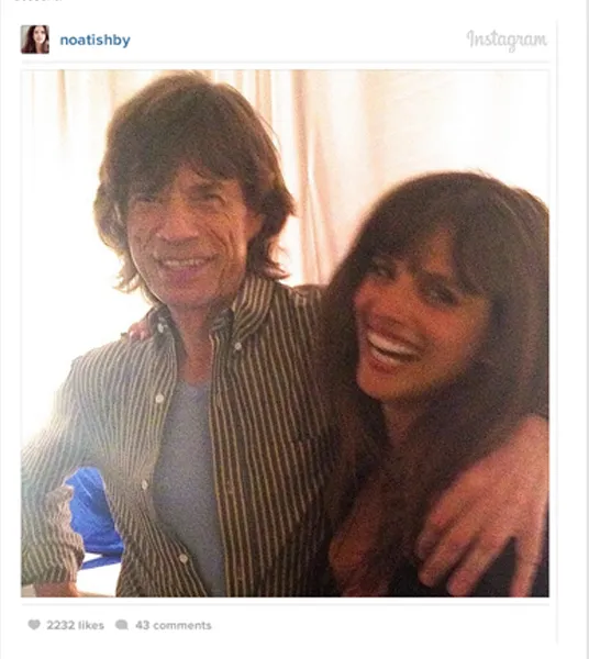 Mick Jagger mesra dengan model cantik Israel, Noa Tishby @instagram