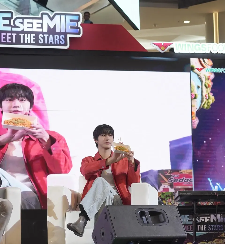 Ahn Hyo Seop dalam Come See Mie - Meet The Stars 2025. Foto: Mie Sedaap