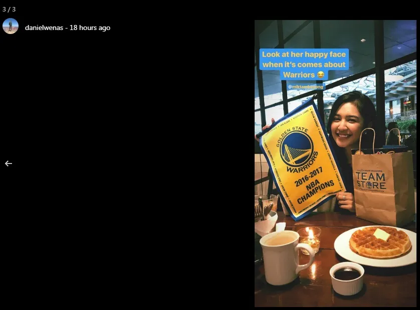 Mikha sangat bahagia dengan kado dari Wenas ©instagram/danielwenas