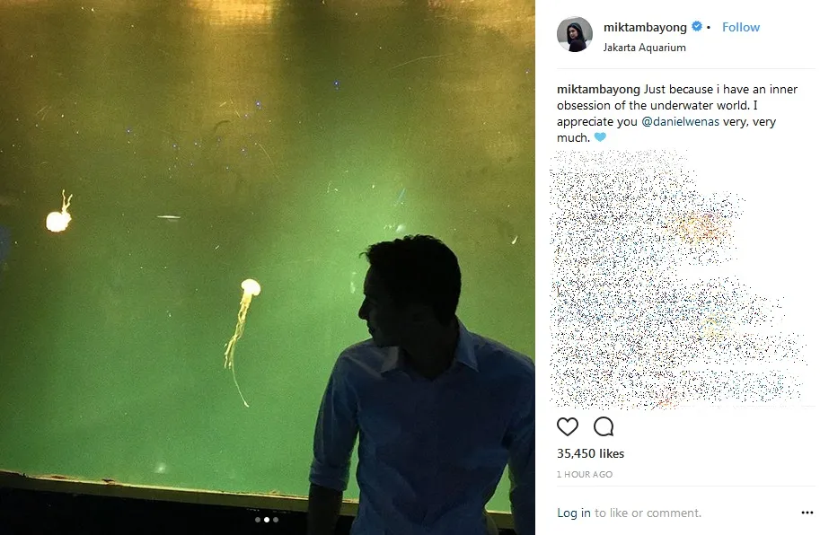 Mikha tuliskan ucapan terima kasih untuk Daniel. Credit: instagram.com/miktambayong