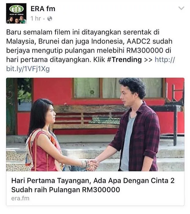 'AADC 2'juga sukses di Malaysia ©erafm