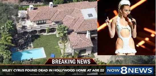 Miley Cyrus dikabarkan meninggal dunia karena narkoba @ Istimewa