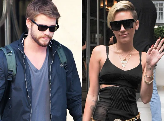 Liam Hemsworth dan Miley Cyrus @ fameflynet.com
