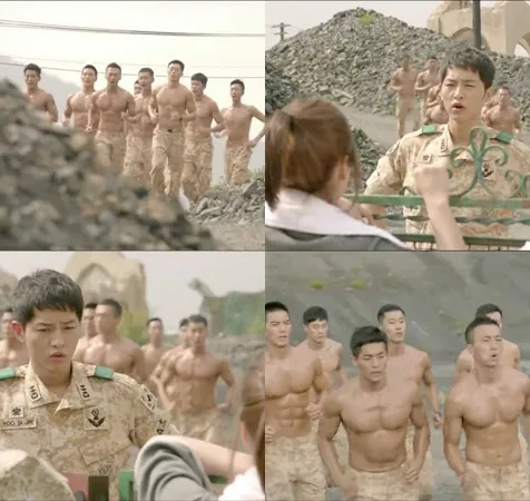 Ini nih adegan tentara Descendants of The Sun yang ternyata dilakukan kala udara sangat dingin. ©KBS 2TV