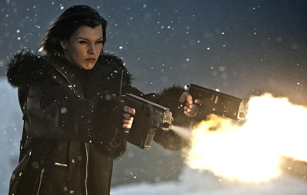 Aksi Milla Jovovich dalam RESIDENT EVIL/© Constantin Films