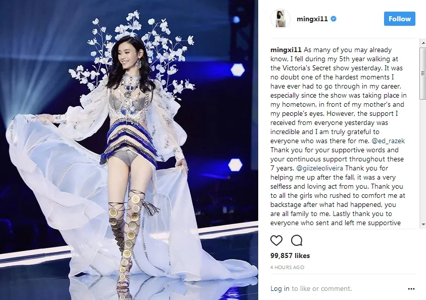 Ming Xi curahkan perasaannya © Instagram.com/mingxi11