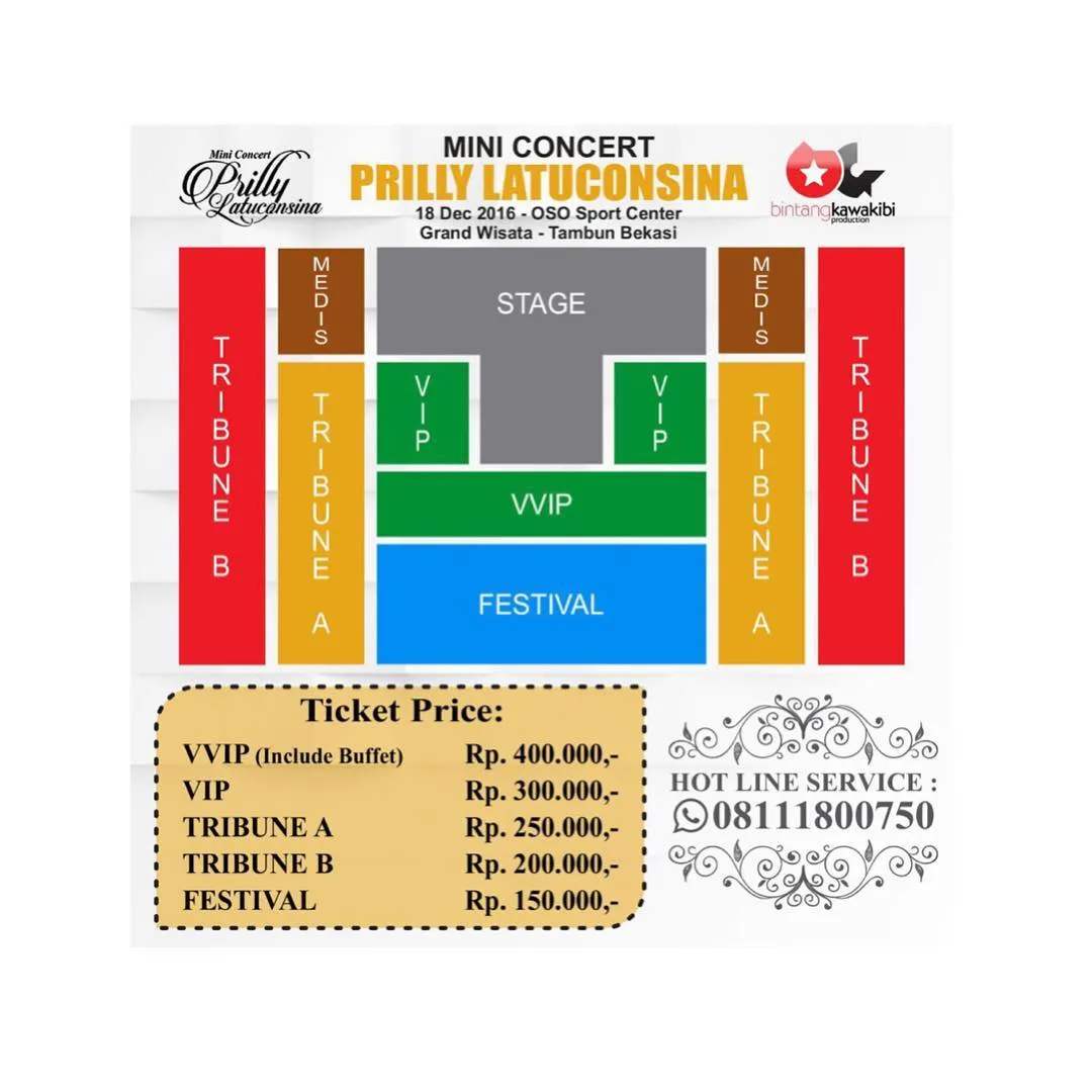 Prilly Latuconsina siap menggelar mini konsernya © instagram.com/prillylatuconsina96