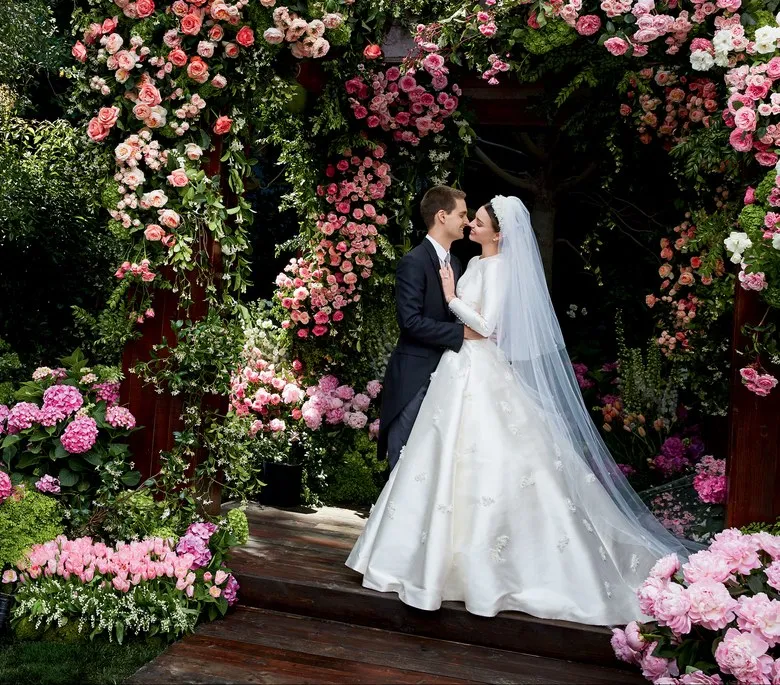 Foto pernikahan Evan Spiegel dan Miranda Kerr akhirnya dirilis © Vogue