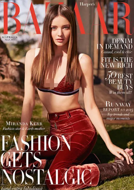 Penampilan Miranda di cover Bazaar @ instagram.com/mirandakerr